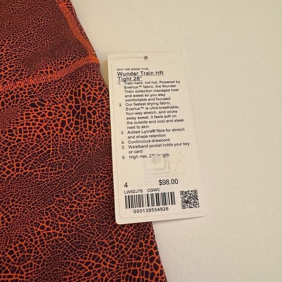 Lululemon Wunder Train High-Rise Tight 28” size 4 - Picture 3 of 4
